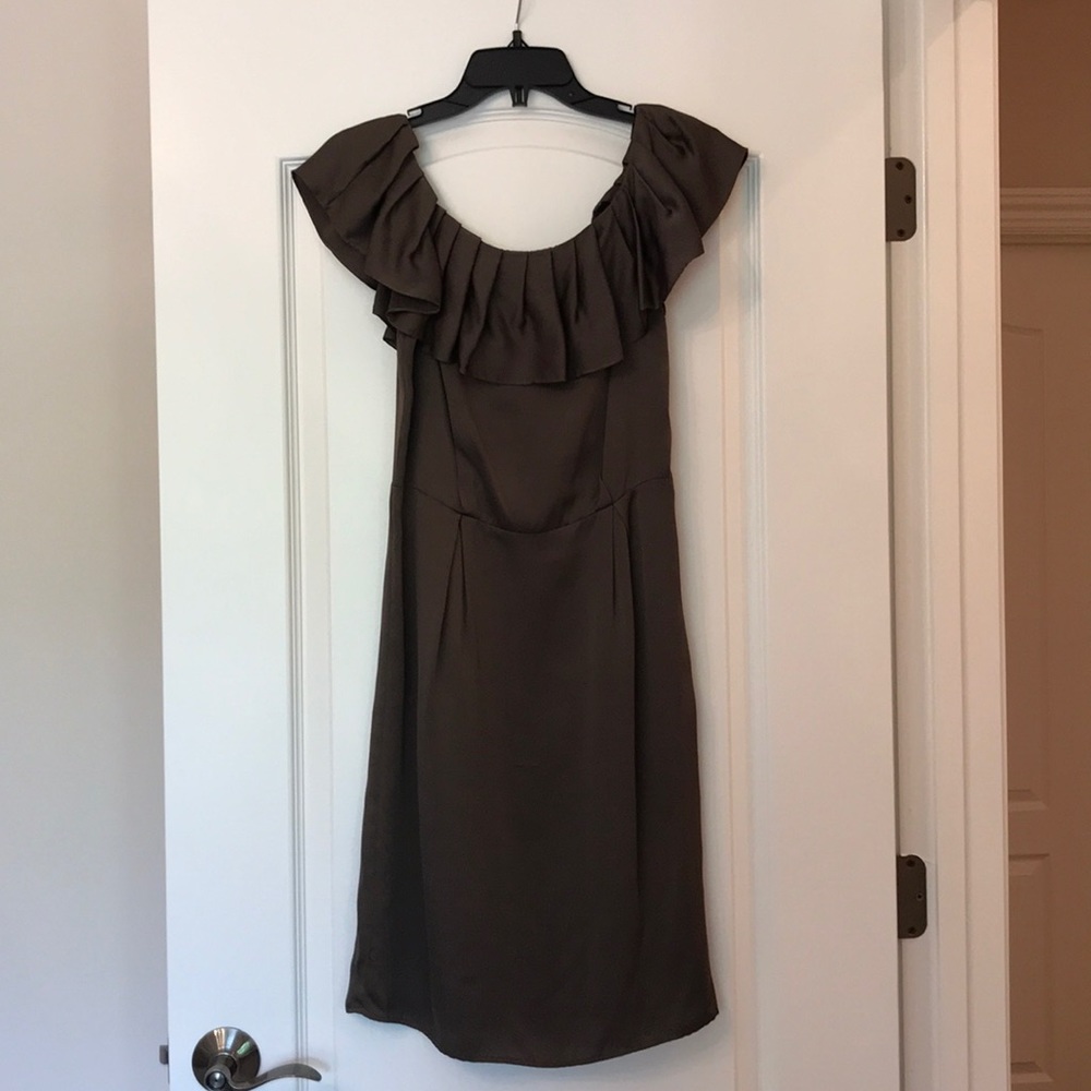 Dark Brown Silk Banana Republic Dress